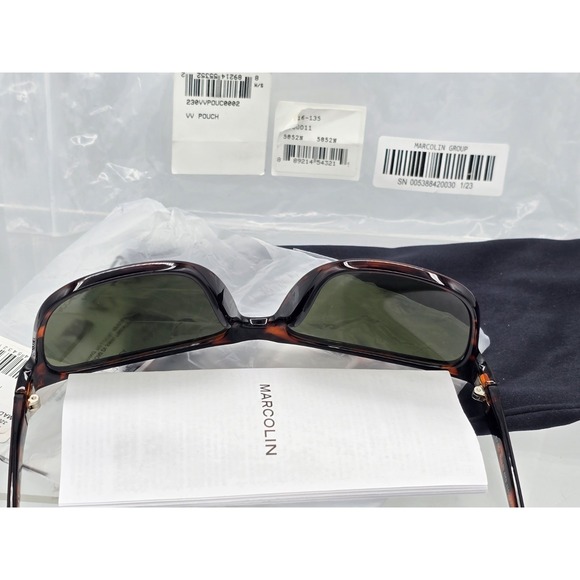 NEW With Tags‎ Marcolin Eyewear Men's Injected Oval Sunglasses Color Dark Havana - Picture 13 of 15